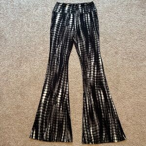 No Boundaries Stretchy Croc Print Flare Pants